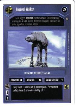 1996 Decipher Star Wars CCG The Empire Strikes Back Introductory Two-Player Game #NNO Imperial Walker Front