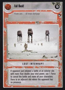1996 Decipher Star Wars CCG The Empire Strikes Back Introductory Two-Player Game #NNO Fall Back! Front