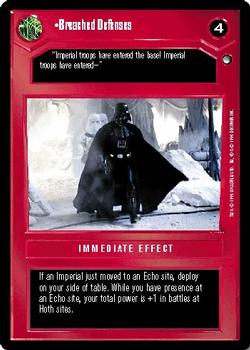 1996 Decipher Star Wars CCG Hoth Expansion #NNO Breached Defenses Front