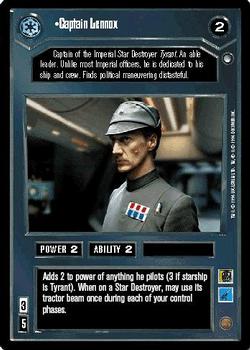 1996 Decipher Star Wars CCG Hoth Expansion #NNO Captain Lennox Front