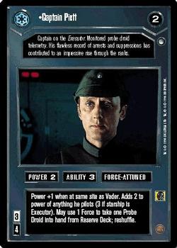 1996 Decipher Star Wars CCG Hoth Expansion #NNO Captain Piett Front