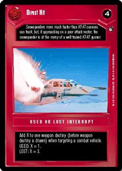 1996 Decipher Star Wars CCG Hoth Expansion #NNO Direct Hit Front