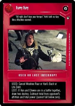 1996 Decipher Star Wars CCG Hoth Expansion #NNO Furry Fury Front
