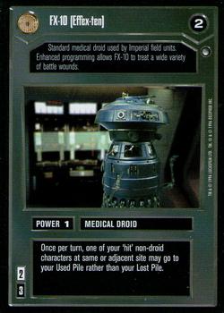 1996 Decipher Star Wars CCG Hoth Expansion #NNO FX-10 (Effex-ten) Front