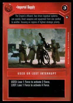 1996 Decipher Star Wars CCG Hoth Expansion #NNO Imperial Supply Front
