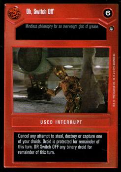 1996 Decipher Star Wars CCG Hoth Expansion #NNO Oh, Switch Off Front