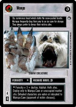 1996 Decipher Star Wars CCG Hoth Expansion #NNO Wampa Front