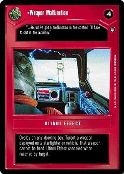 1996 Decipher Star Wars CCG Hoth Expansion #NNO Weapon Malfunction Front