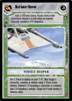 1996 Decipher Star Wars CCG Hoth Expansion #NNO Dual Laser Cannon Front