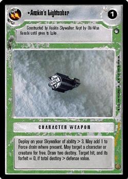 1996 Decipher Star Wars CCG Hoth Expansion #NNO Anakin's Lightsaber Front