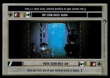1996 Decipher Star Wars CCG Hoth Expansion #NNO Hoth: Echo Med Lab Front