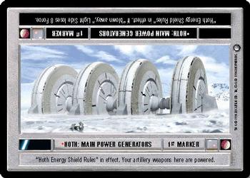 1996 Decipher Star Wars CCG Hoth Expansion #NNO Hoth: Main Power Generators Front