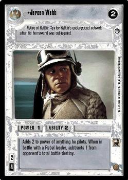 1996 Decipher Star Wars CCG Hoth Expansion #NNO Jeroen Webb Front