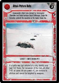 1996 Decipher Star Wars CCG Hoth Expansion #NNO Attack Pattern Delta Front