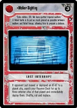 1996 Decipher Star Wars CCG Hoth Expansion #NNO Walker Sighting Front