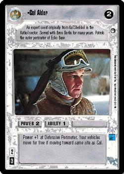 1996 Decipher Star Wars CCG Hoth Expansion #NNO Cal Alder Front