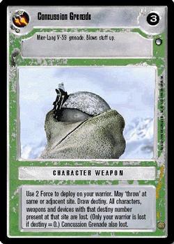 1996 Decipher Star Wars CCG Hoth Expansion #NNO Concussion Grenade Front