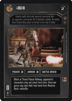 2001 Decipher Star Wars CCG Theed Palace #NNO 3B3-10 Front