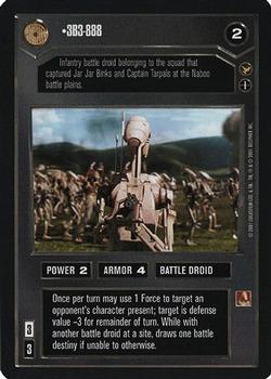 2001 Decipher Star Wars CCG Theed Palace #NNO 3B3-888 Front