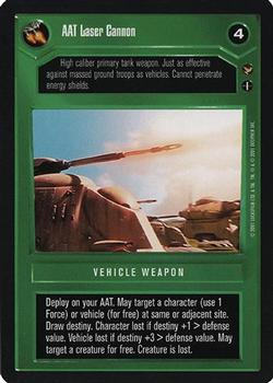 2001 Decipher Star Wars CCG Theed Palace #NNO AAT Laser Cannon Front