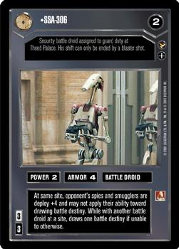 2001 Decipher Star Wars CCG Theed Palace #NNO SSA-306 Front