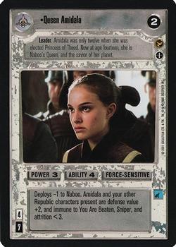 2001 Decipher Star Wars CCG Theed Palace #NNO Queen Amidala (AI) Front