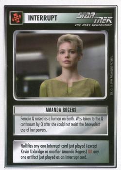 1994 Decipher Star Trek Premiere Edition White Border #NNO Amanda Rogers Front