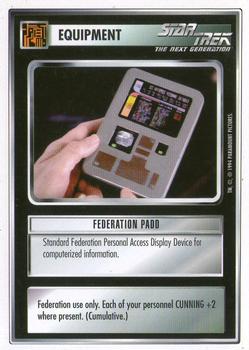1994 Decipher Star Trek Premiere Edition White Border #NNO Federation PADD Front