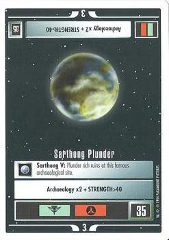 1994 Decipher Star Trek Premiere Edition White Border #NNO Sarthong Plunder Front