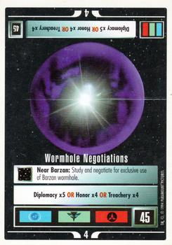 1994 Decipher Star Trek Premiere Edition White Border #NNO Wormhole Negotiations Front