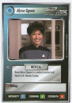 1994 Decipher Star Trek Premiere Edition White Border #NNO Alyssa Ogawa Front