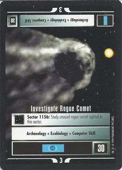 1994 Decipher Star Trek Premiere Edition Black Border #NNO Investigate Rogue Comet Front