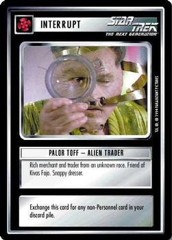 1994 Decipher Star Trek Premiere Edition Black Border #NNO Palor Toff - Alien Trader Front