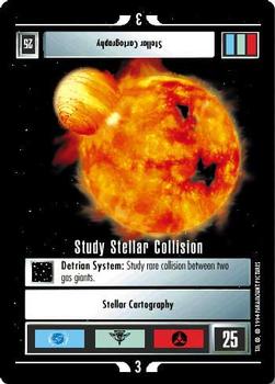 1994 Decipher Star Trek Premiere Edition Black Border #NNO Study Stellar Collision Front