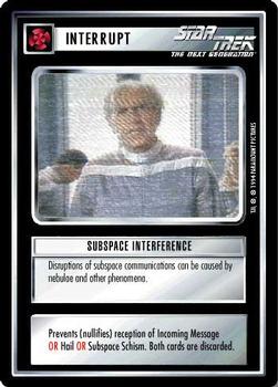 1994 Decipher Star Trek Premiere Edition Black Border #NNO Subspace Interference Front