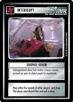 1994 Decipher Star Trek Premiere Edition Black Border #NNO Subspace Schism Front