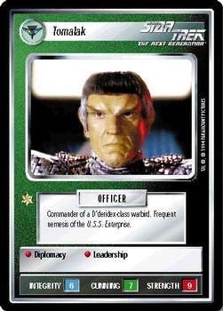 1994 Decipher Star Trek Premiere Edition Black Border #NNO Tomalak Front
