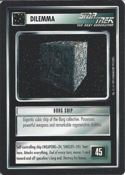 1994 Decipher Star Trek Premiere Edition Black Border #NNO Borg Ship Front