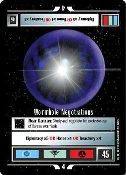 1994 Decipher Star Trek Premiere Edition Black Border #NNO Wormhole Negotiations Front