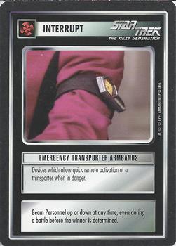 1994 Decipher Star Trek Premiere Edition Black Border #NNO Emergency Transporter Armbands Front