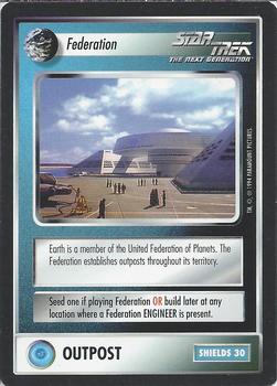 1994 Decipher Star Trek Premiere Edition Black Border #NNO Federation Outpost Front