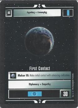 1994 Decipher Star Trek Premiere Edition Black Border #NNO First Contact Front