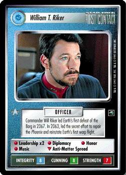 1997 Decipher Star Trek First Contact #NNO William T. Riker Front