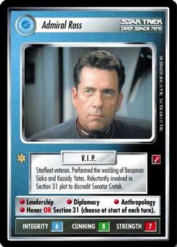 1999 Decipher Star Trek Blaze of Glory #NNO Admiral Ross Front
