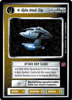 1999 Decipher Star Trek Blaze of Glory #NNO Alpha Attack Ship Front