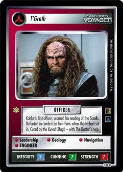 2001 Decipher Star Trek The Borg #100 T'Greth (Personnel Klingon) Front