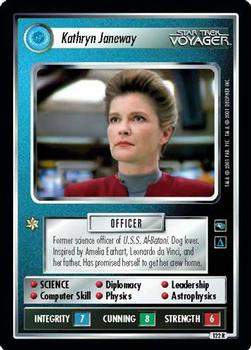 2001 Decipher Star Trek Voyager #122 Kathryn Janeway Front