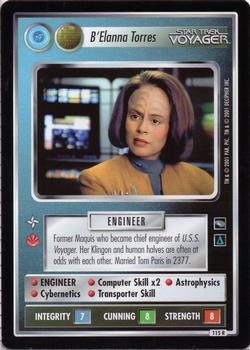 2001 Decipher Star Trek Voyager #115 B'Elanna Torres Front
