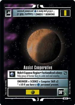 2001 Decipher Star Trek Voyager #82 Assist Cooperative Front