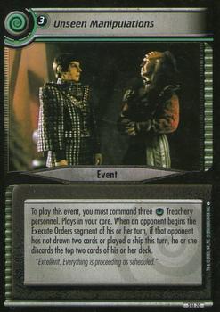 2003 Decipher Star Trek 2nd Edition Energize Expansion #2U70 Unseen Manipulations  (Event) Front